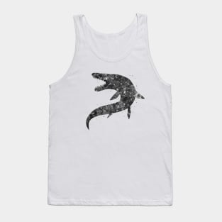 Mosasaur dinosaur black and white Tank Top